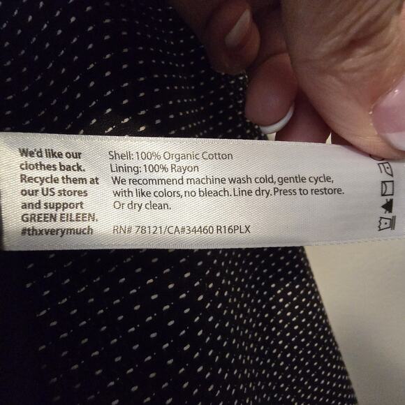 Eileen Fisher Kurume Dash Open Blazer Jacket Womens LG Black Organic Cotton - Picture 7 of 10